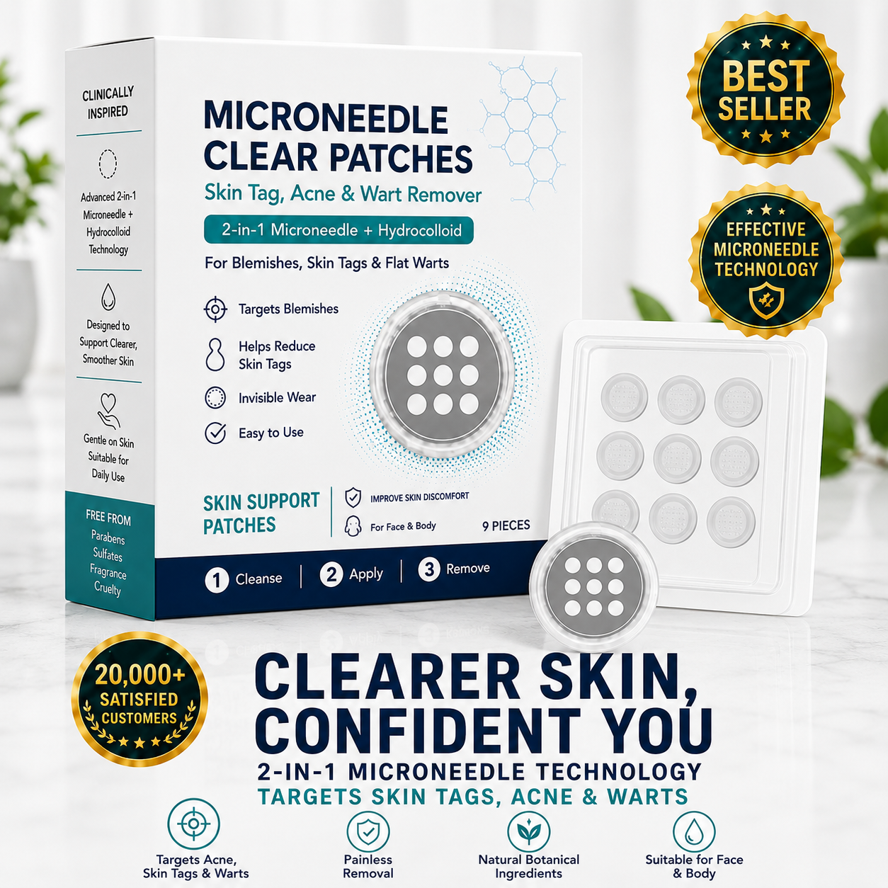 2-in-1 Microneedle &Hydrocolloid Patch
