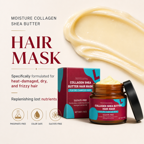 Mascarilla capilar de colágeno y karité | Reparación profunda para cabello seco, dañado y encrespado – 50g