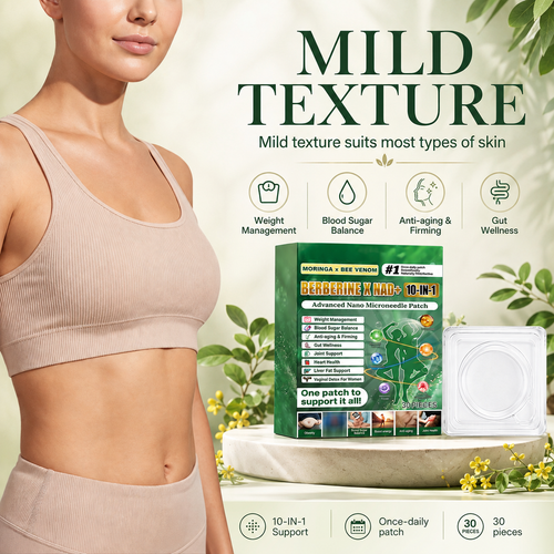 Berberine × NAD+ 10-in-1 Nano Microneedle Patch – Daily Metabolic & Whole-Body Wellness Support