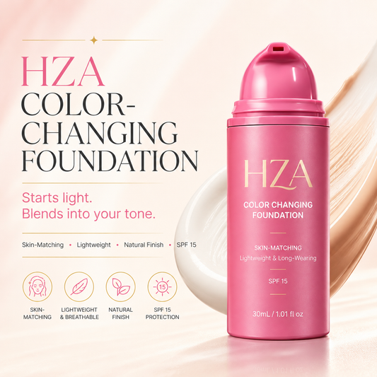 HZA Color-Changing Foundation – Adaptive Skin-Matching Lightweight Foundation SPF 15